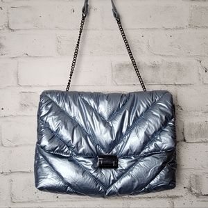 ZARA QUILTED PUFFER SHOULDER BAG/CLUTCH